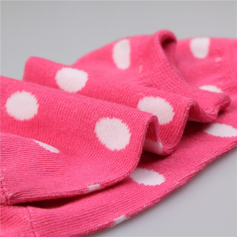 10 Colors Big Dots Women Cotton Sock Slippers Female Cute Candy Invisible Ventilate Boat Socks Low Ankle Hosiery For Woman Sock