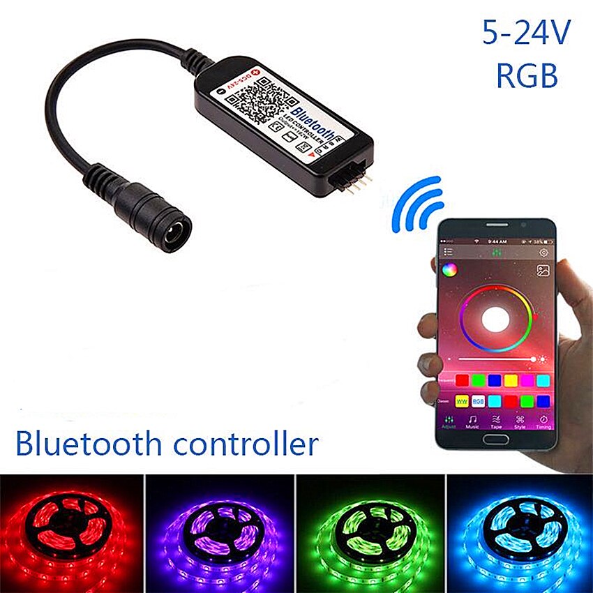 LED bar RGB Bluetooth controller 7 color lights with mobile app smart lighting wireless controller
