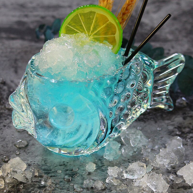 Fiskformat cocktailglas blyfritt klart vinglas hembar fest brandy cocktailjuice glas bar dekor 190ml