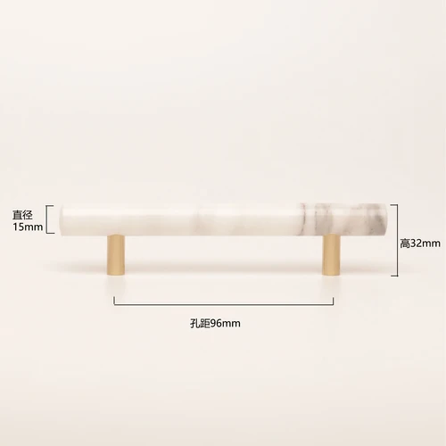 Tiradores de armario de latón + mármol, pomos de armario, tiradores de cajón de latón y piedra, perilla de tocador, manija de armario, herrajes para muebles europeos: Plata