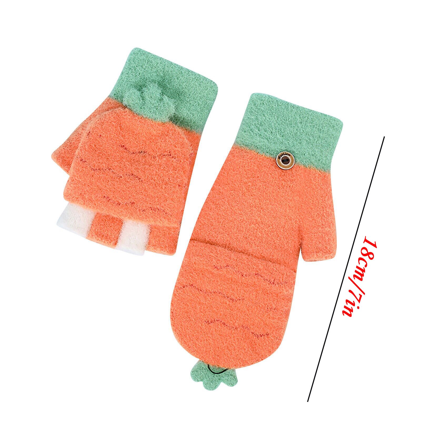 Leuke Dier Fluwelen Handschoenen Meisjes Omgedraaid Half Vinger Handschoenen Guantes Invierno Outdoor Kids Handschoenen Winter Kinderen Handschoenen