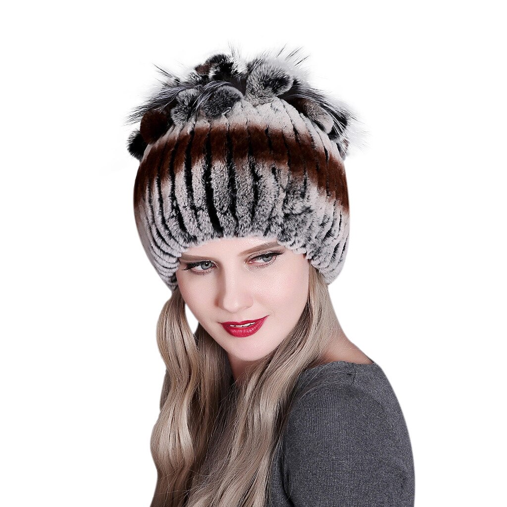 Winter Hats Women Warmth Colorful Warm Caps Female Headgear Czapka GRS: B