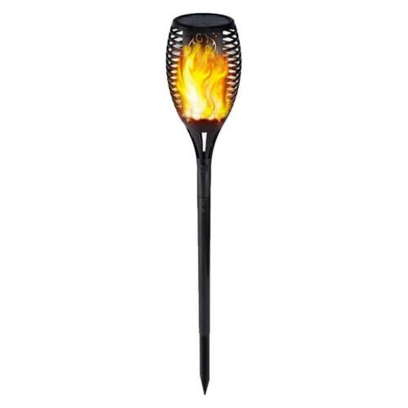 Solcelledrevet led flamme lampe vanntett 96 led plen flamme flimrende fakkel lys utendørs solar led brann lys hage dekorasjon: 1 pakke