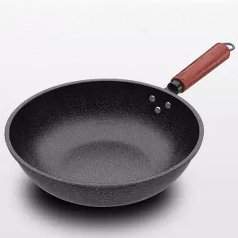 Wok non-stick Pan Pan-gratis Kookpot Inductie Fornuis Gas Fornuis Huishouden Ijzeren Pan Keramische Kiithen Kookgerei koken Pot Grill