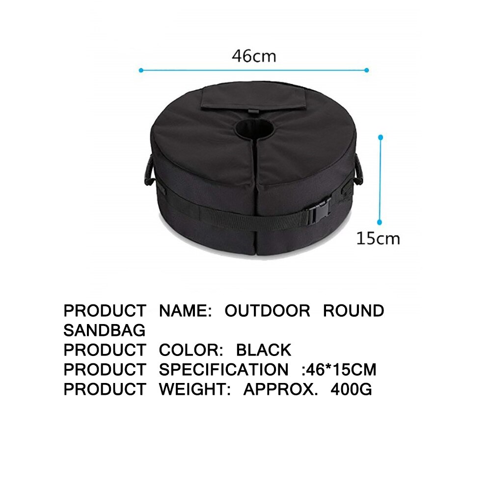 Round Umbrella Base Weight Bag With Side Slot Opening Outdoor Patio Table Umbrella Base Stand