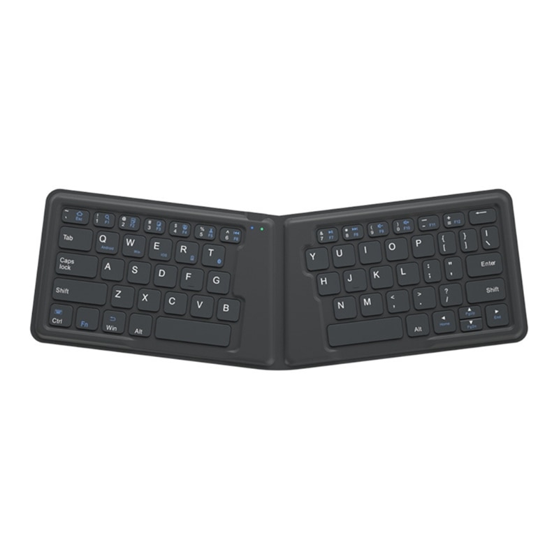 Universal Foldable Keyboard 2-Fold Ultra-Thin Portable Wireless Keyboard BT-compatible for three-system Phone PC