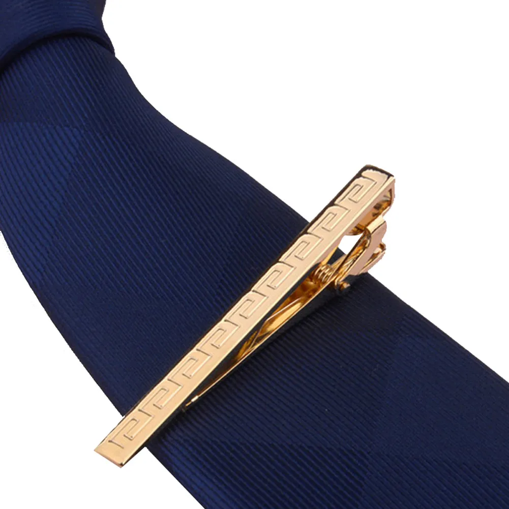 Clip de corbata para hombre, broche de estilo clásico Simple, Color dorado, Clip para corbata de boda y negocios, cierre de Metal, joyería para hombre: Azul cielo