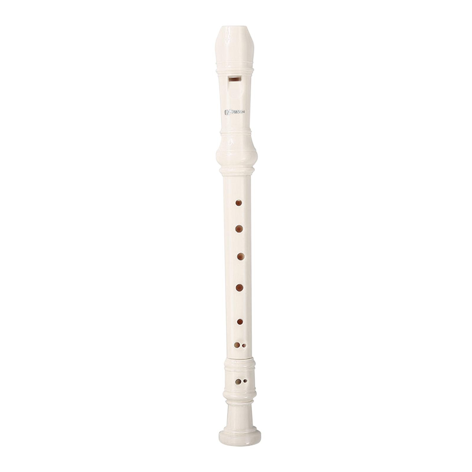 Deutsch Stil Sopran Recorder mit Reinigung Stange &Ampere; Beutel Musical Instrument für Jugendliche Profis Musik Liebhaber: Weiß 8 Loch