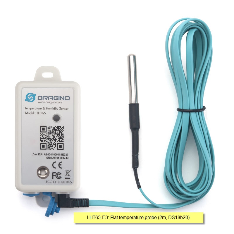 Capteur de température et d'humidité LHT65 LoRaWAN