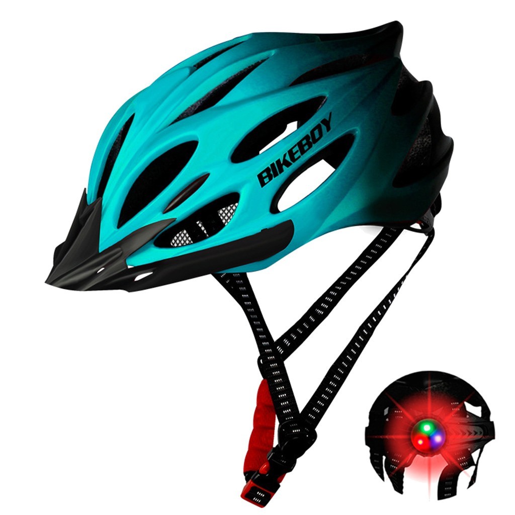 Casco de ciclismo Unisex con luz bicicleta ultraligero casco Intergrally moldeado bicicleta de carretera de montaña bicicleta MTB casco seguro hombres mujeres