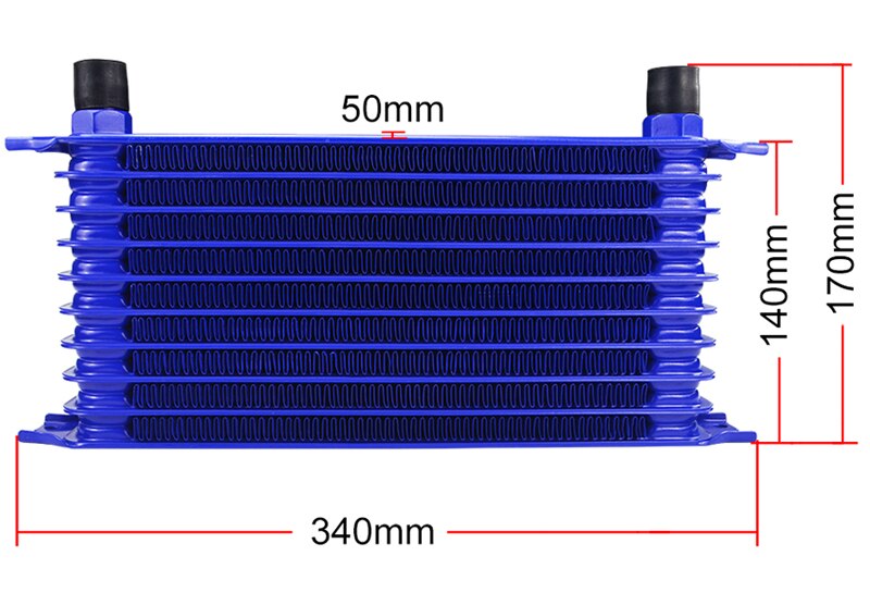 10 Row AN10 Aluminum Engine Oil Cooler Radiator + ... – Grandado