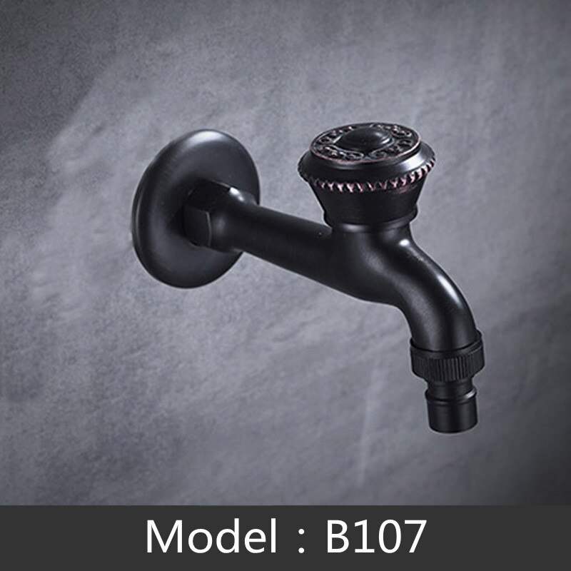 Variety Brass Lengthen Wall Mounted washing machine Bibcock Decorative Outdoor Garden Faucet one-in and two-out single cold Taps: B107