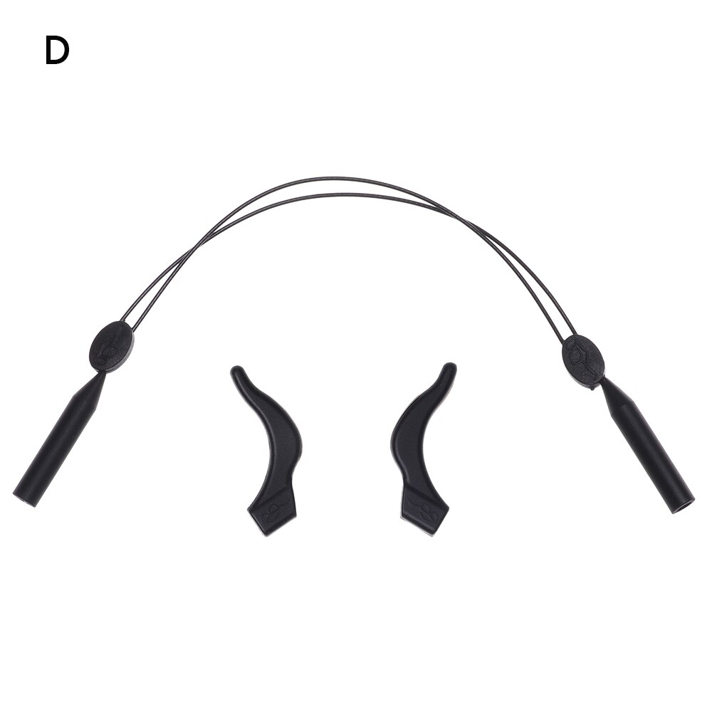 Cuerda ajustable para gafas, correa de silicona escalable, cordón para el cuello, accesorios para gafas: D 23-36cm