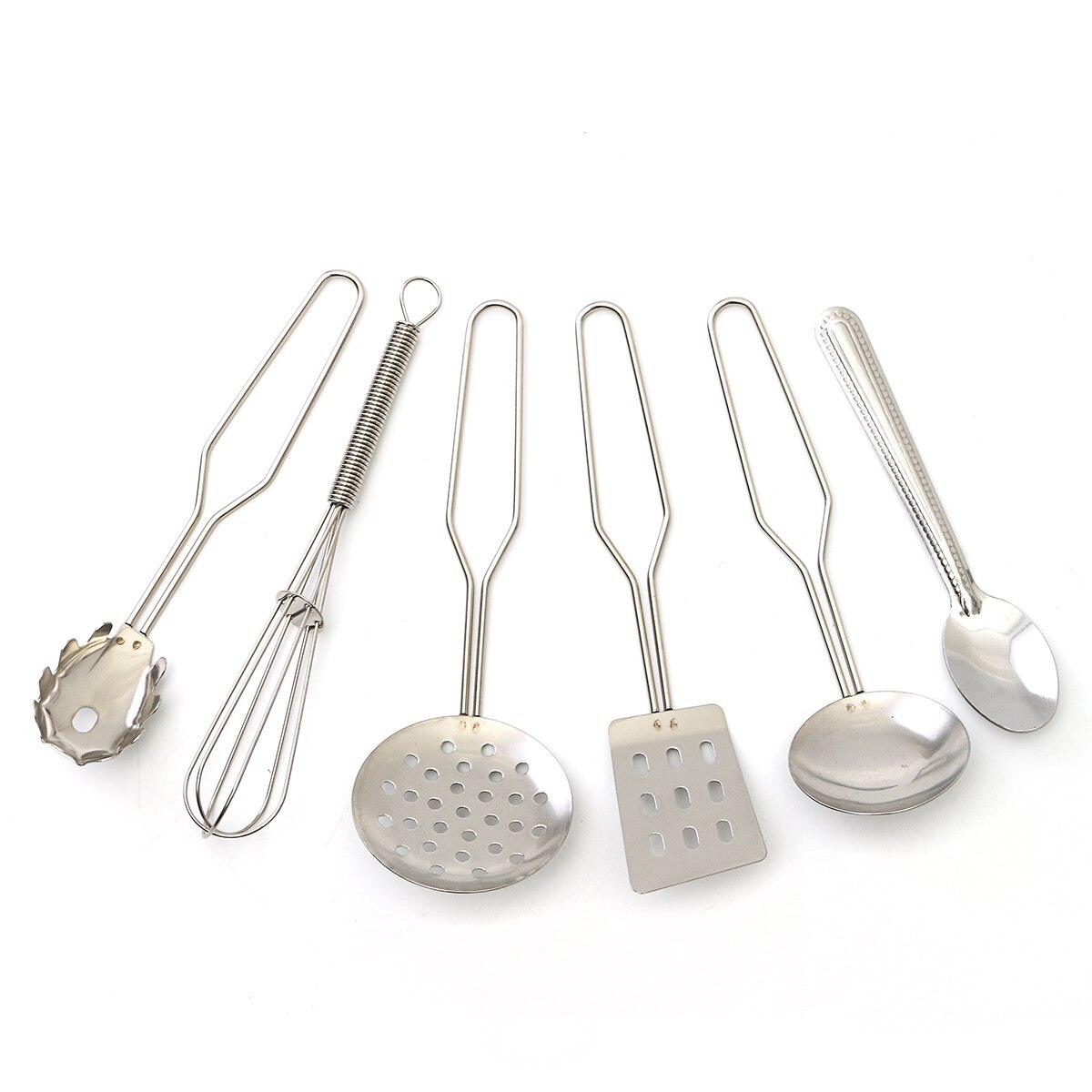 16Pcs Mini Rvs Keuken Model Kid Speelgoed Set Potten Pannen Gerechten Cookware Simulatie Speelhuis Speelgoed Kit