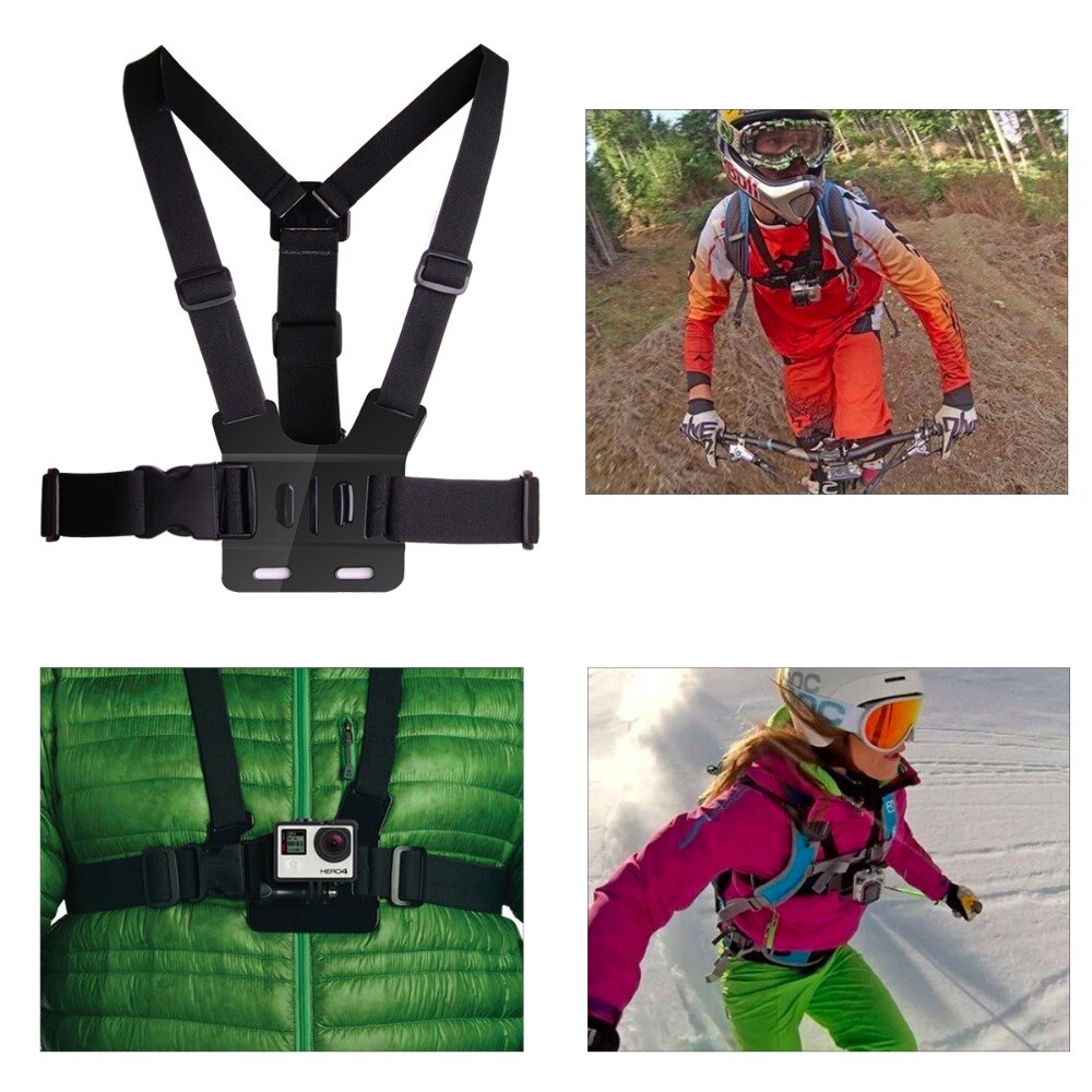 Shoulder Chest Strap Mount Holder Black Durable Ultra Belt Sport Mount Chest Strap Adjustable Cycling Portable For Camera