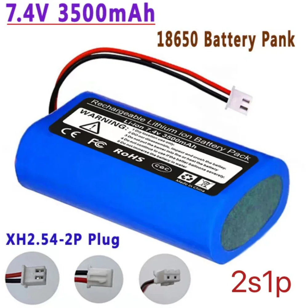 7.4V 3500mAh akumulator litowy wielokrotnego ładowania do głośnika megafonowego Bluetooth Power Bank akcesoria części do zabawek zdalnie sterowanych 2S 18650 bateria