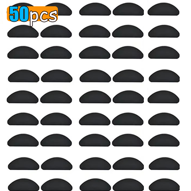 10/50pcs Silicone Glasses Nose Pads Adhesive Nose Pads Non-slip White Thin Nosepads for Glasses Eyeglasses Eyewear Accessories: WHITE