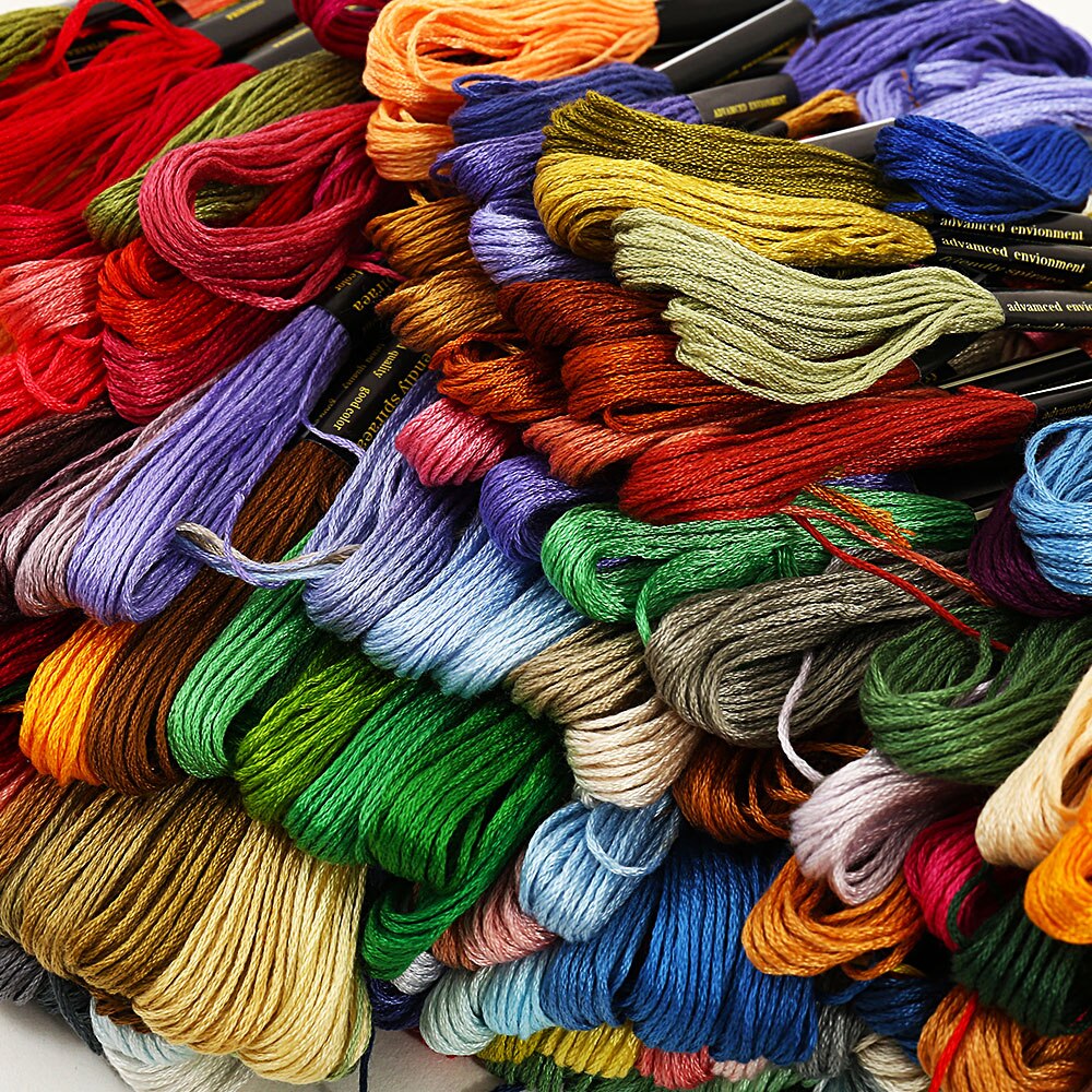 447 stücke Mix Farben Baumwolle Nähen Stränge Kreuz Stich Stickerei Gewinde Floss Kit DIY Nähen Werkzeuge