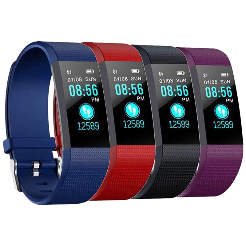 Fitness Smart Armband 115Plus Sport Gezondheid Bloeddruk Waterdicht Smart Horloge Activiteit Tracker Pols Intelligente Armband