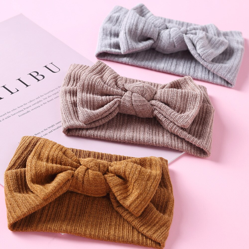 Winter Baby Hoofdband Wollen Meisjes Wide Headwrap Snoep Kleur Kinderen Oor Warmer Haarbanden Pasgeboren Tulband Zachte Hoofdbanden