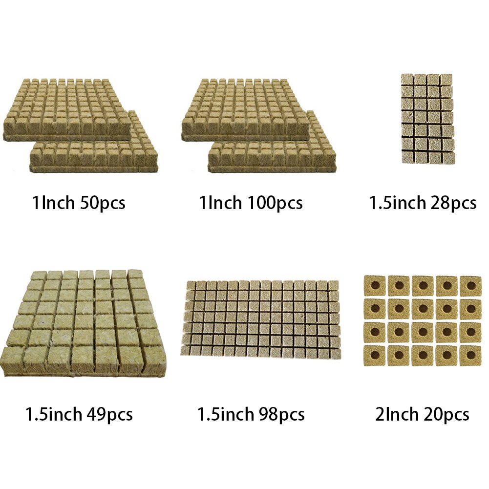 Garden Media Greenhouse Compress Base Rockwool Cubes Mini Soilless Cultivation Blocks Ventilative Multifunction Hydroponic Grow