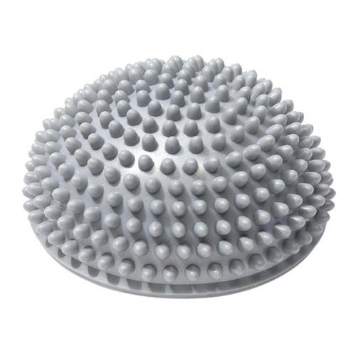 Durable Spiky Massage Ball Trigger-Point Sport Fitness Hand Foot Pain Relief Plantar Fasciitis Reliever Half-ball Exercise Balls: Gray