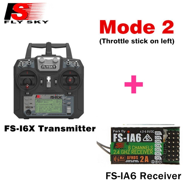 Original Flysky FS-i6X 10CH 2.4GHz AFHDS 2A RC Transmitter With FS-iA6B FS-iA10B FS-X6B FS-A8S Receiver For Rc Airplane Mode 2: FS-i6X with IA6 L