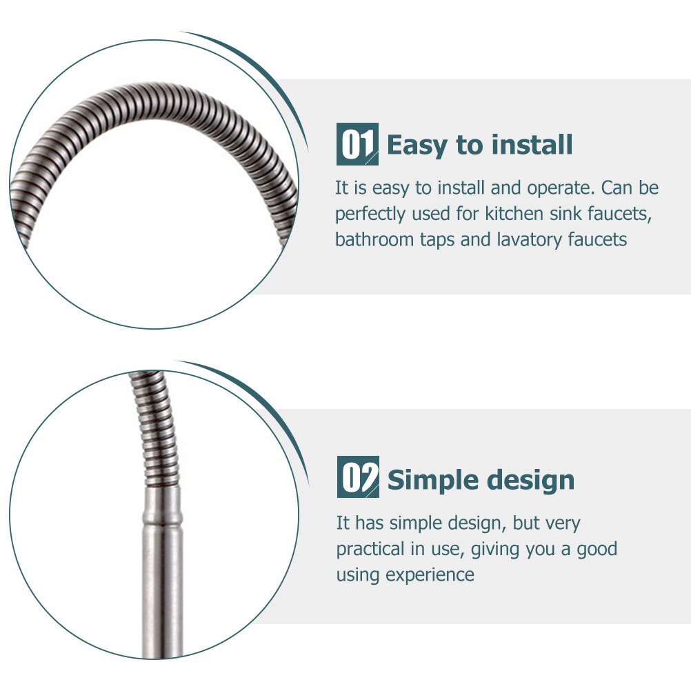 Flexible Rotatable Hose Tap Water-saving Home Kitchen Stainless Steel