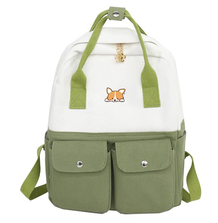 Shiba Inu Corgi Druck Rucksack Lässig Harajuku Hand Reise Rucksack Frauen Schulter Pack Schule Tasche Lolita Mädchen Satchel