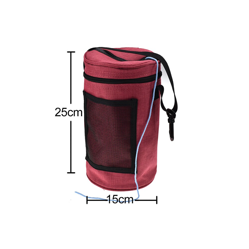 Strikketaske garn tote organizer taske bærbar hækling strikke organizer taske til kvinder mor 1pc: Rød