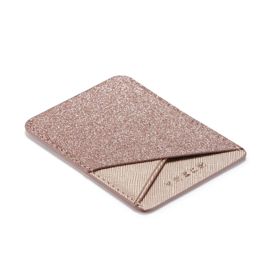 Lijm Mobiele Telefoon ID Credit Card Holder Vrouwen Mannen Sticker Pocket Glitter Wallet Case Kaarthouder Fit Meest Telefoon Tas pouch