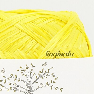 Japansk naturfiber raffia hatpose og papirtråd: C