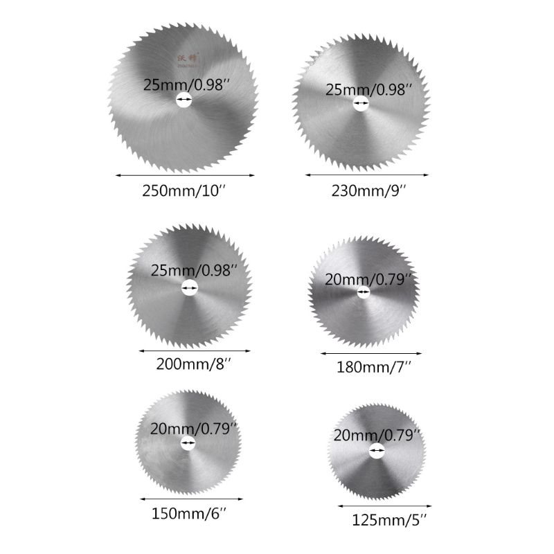 5/6/7/8/9/10 pulgadas hoja de sierra Circular de acero ultrafino 200mm diámetro 25mm disco de corte de rueda para herramienta rotativo de madera