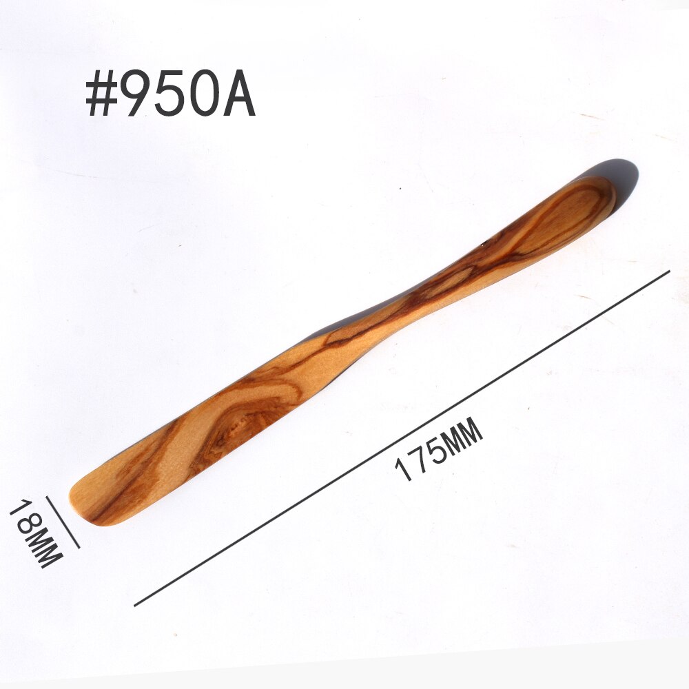 Olijf Houten Gebruiksvoorwerp kleine kitchenwares houten hand gemaakt Spatel en Lepel vork mes 8 set leuk voor kinderen #950: 950A