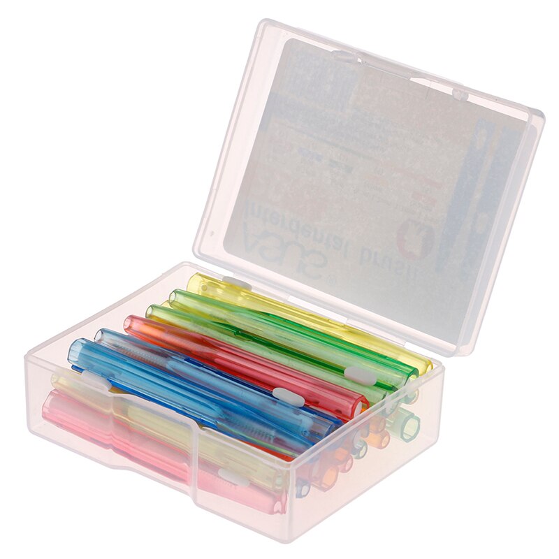 20 pçs/caixa escova interdental higiene oral limpa entre os dentes oral care floss escovas dental plástico macio