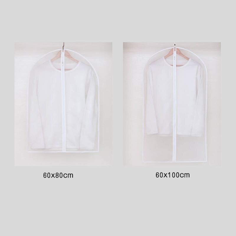 5pcs Plastic Clear Dust-proof Cloth Cover Suit Dress Garment Bag Storage Protector Travel Bag Clothing Covers