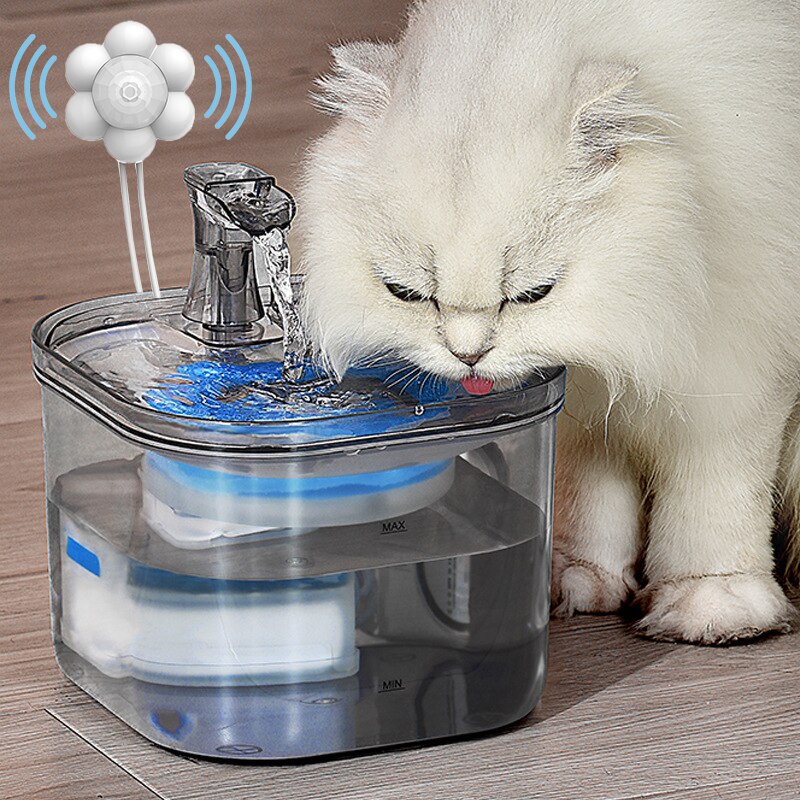 Kat Fontein Rvs Kat Drinker Sensor Automatische Circulerende Huisdier Drankje Water Dispenser Met Filters Katten Fontein