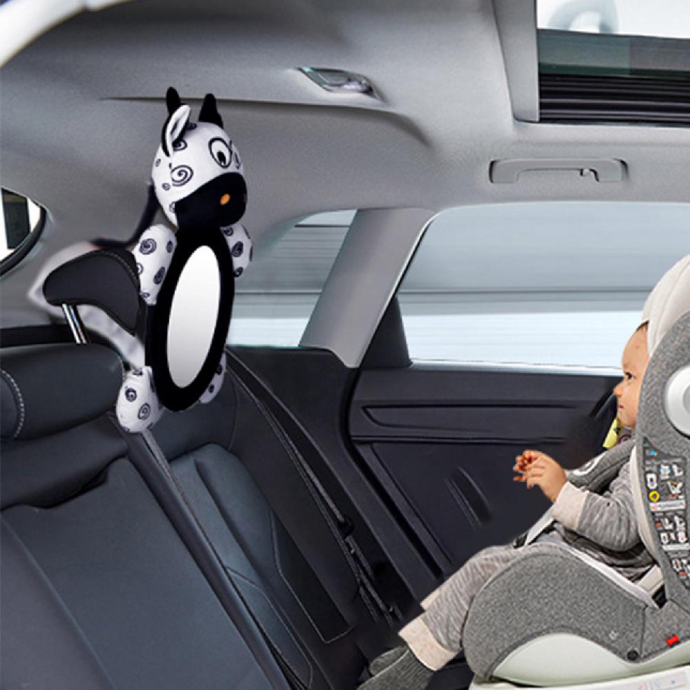 Miroir de voiture en plastique pour bébé, Installation facile, mignon, en forme d&#39;animal, siège de sécurité pour bébé/enfant, moniteur de siège arrière pour la conduite