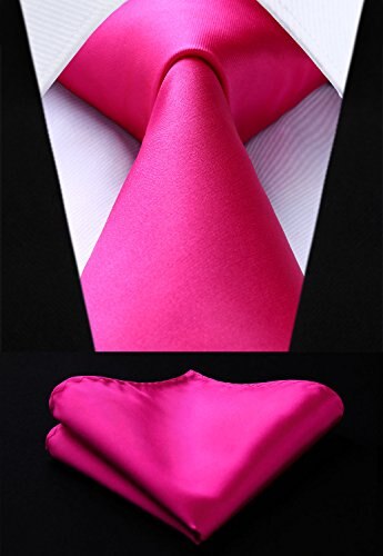 Heren Das Stropdas Set Solid Stropdassen Voor Man Zakdoek Party Voor Mannen Trouwjurk Accessoires: Rose Rood