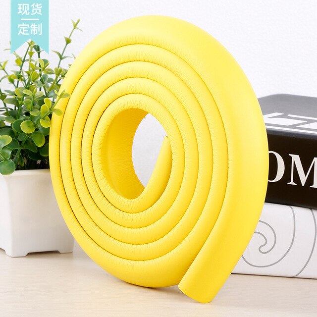 2M de seguridad del bebé escritorio protector para el borde de la Mesa de seguridad en forma de L protección para niños parachoques borde con ángulo casa Anti-colisión de la tira: YELLOW