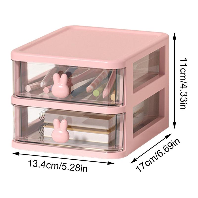 Bureaublad Organizer Met Lades Multi-Layer Cartoon Tafelblad Doos Leuke Bureau Accessoires Voor Stationaire Ruimte Besparende Doos