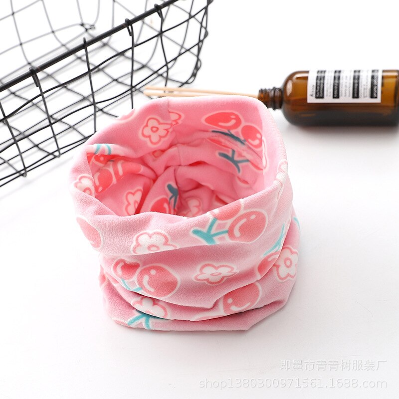 Euerdodo Kinderen Sjaal Kinderen Gezicht Cover Herfst Winter Baby Sjaal Katoen Jongens Meisjes Baby Sjaals Baby Kleding Accessoires: pink cherry