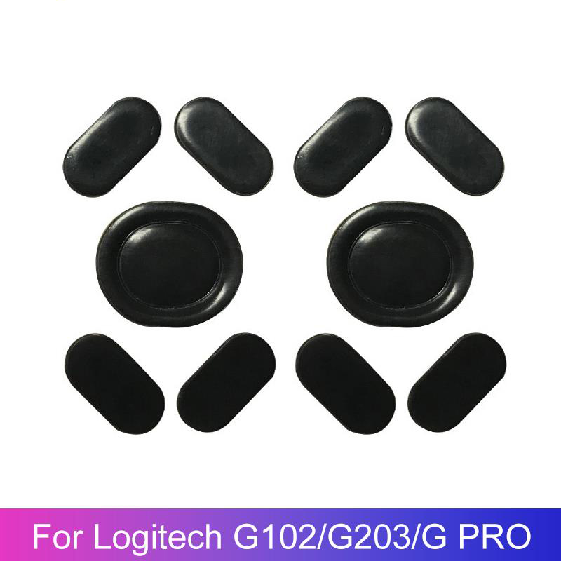Mouse Feet Skates Pads For Logitech G102/G203 Wireless Mouse Anti Skid Sticker Replacement Connector 1/2/3set 0.6mm Thicknes