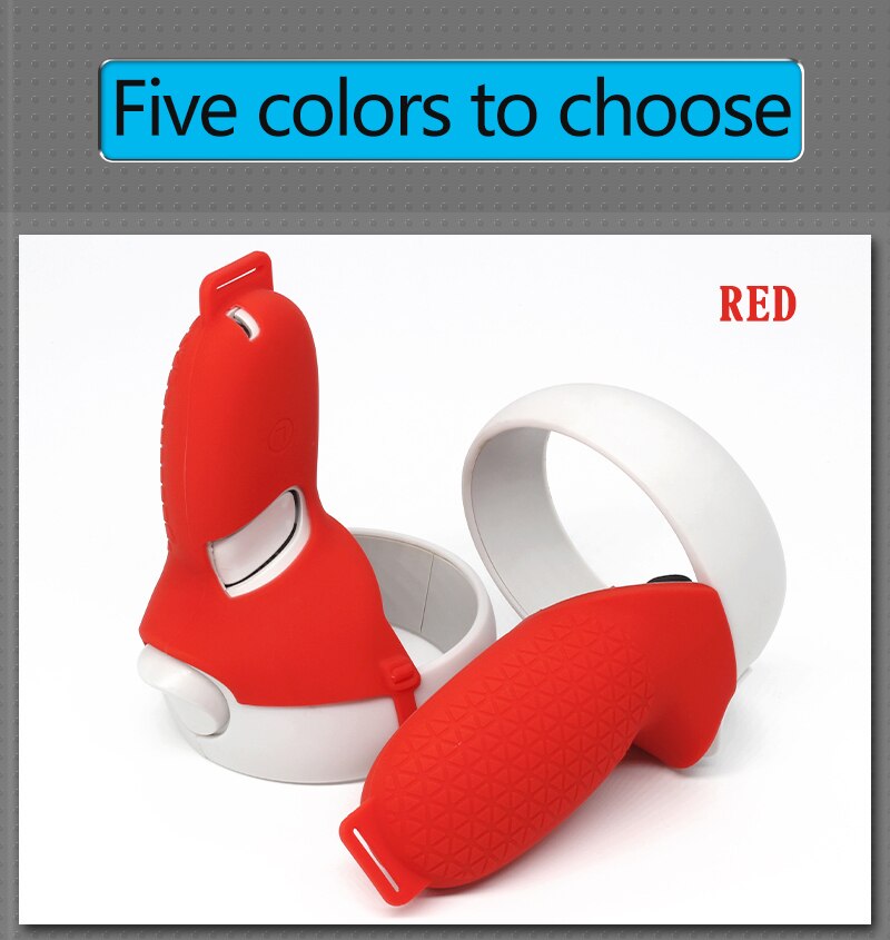 2in1 Kit Silicone Cover Knuckle Strap For FB Oculus Quest 2 VR Touch Controller Protective Case Handle Grip Accessories