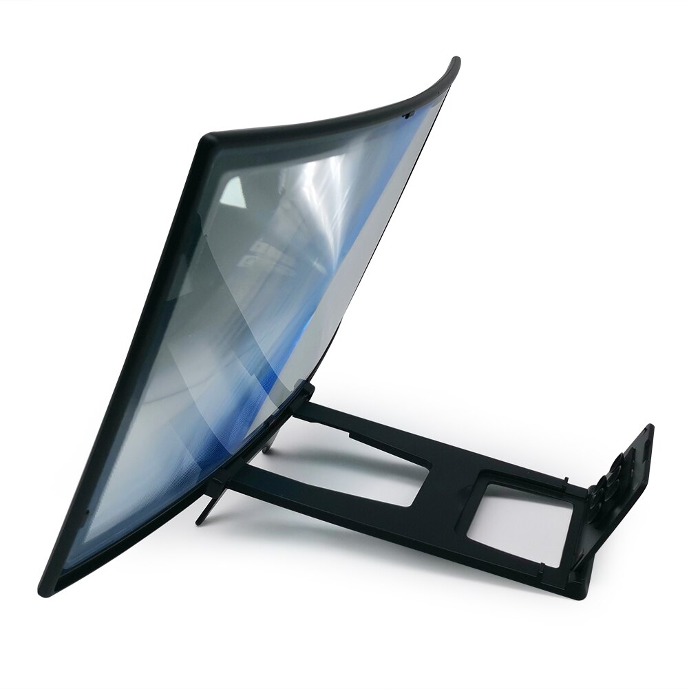 12 inch Curve Phone Screen Magnifier HD Screen Magnifying Video Movie Game Amplifier Projector with Foldable Mobile Phone Stand