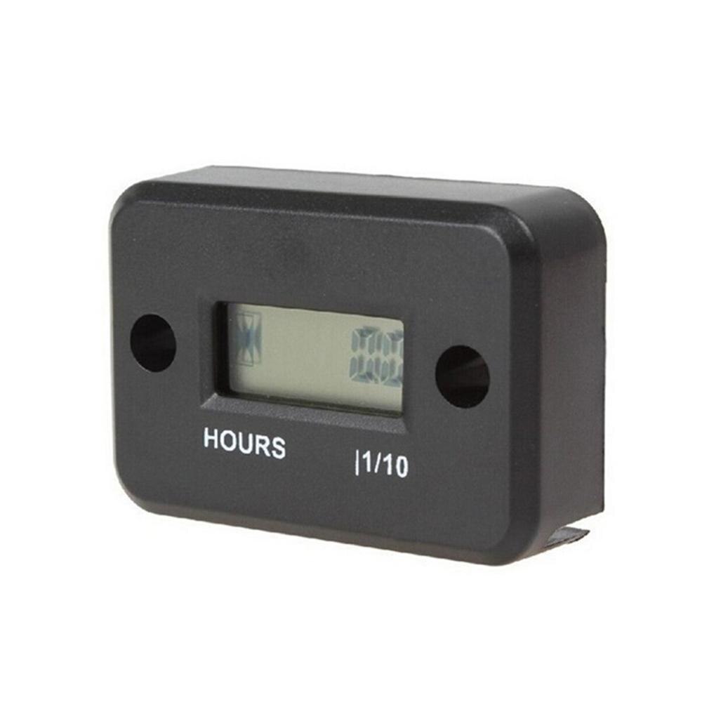 Motorcycle Hour Meter With Battery Timer With Inductive Moto Digital Moto Jet Ski Timer Accumulator Digital Working Gauge: Black