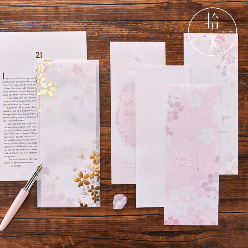 12pack Hyuna Little Flower Series Sulfuric Acid Paper Letterhead Pure Heart Dream Art Illustration 3 Envelope 6 Letter Paper set