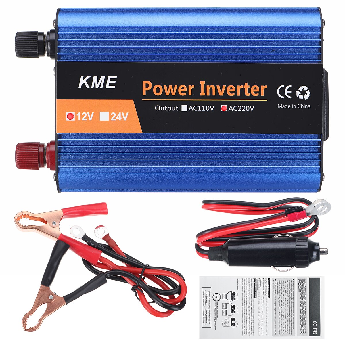 Voiture solaire onduleur 12/24V 110/220V 3000W pic tension convertisseur transformateur Inversor modifié onde sinusoïdale + écran LCD