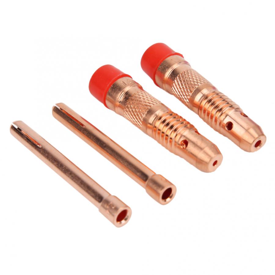 10Pcs Tig Keramische Cup Tig Alumina Nozzle Collet Body Back Cap Voor WP-17/18/26 Tig Lastoorts Onderdelen WP26 Collet Body