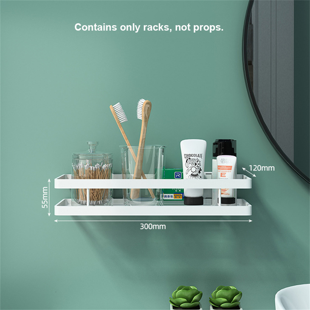 Nordic Bathroom Shelves No Punching Strong Load-bearing Sundries Storage Rack Multifunctional Kitchen Spice Bottle Organizer: 30cm